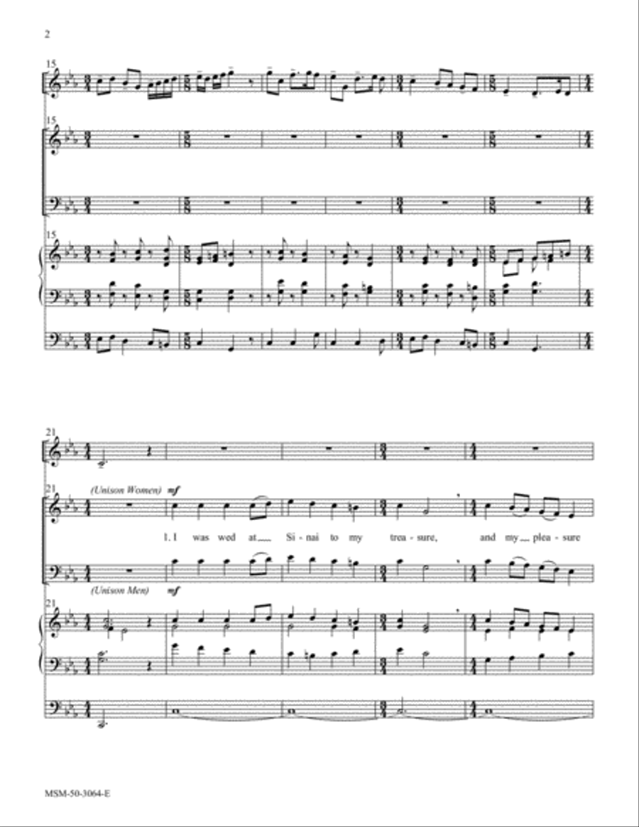 I Was Wed at Sinai I Was Wed at Sinai 4-Part scores gallery preview page 2