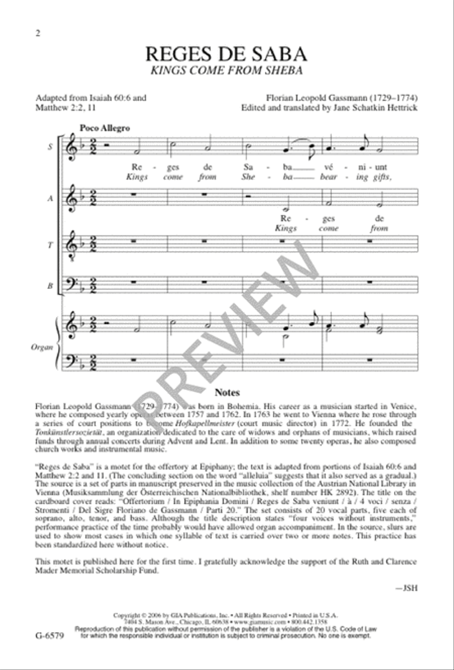 Reges de Saba Reges de Saba 4-Part scores gallery preview page 2