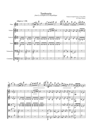 Book cover for Tambourin - from Le triomphe de la Republique for flute and orchestra