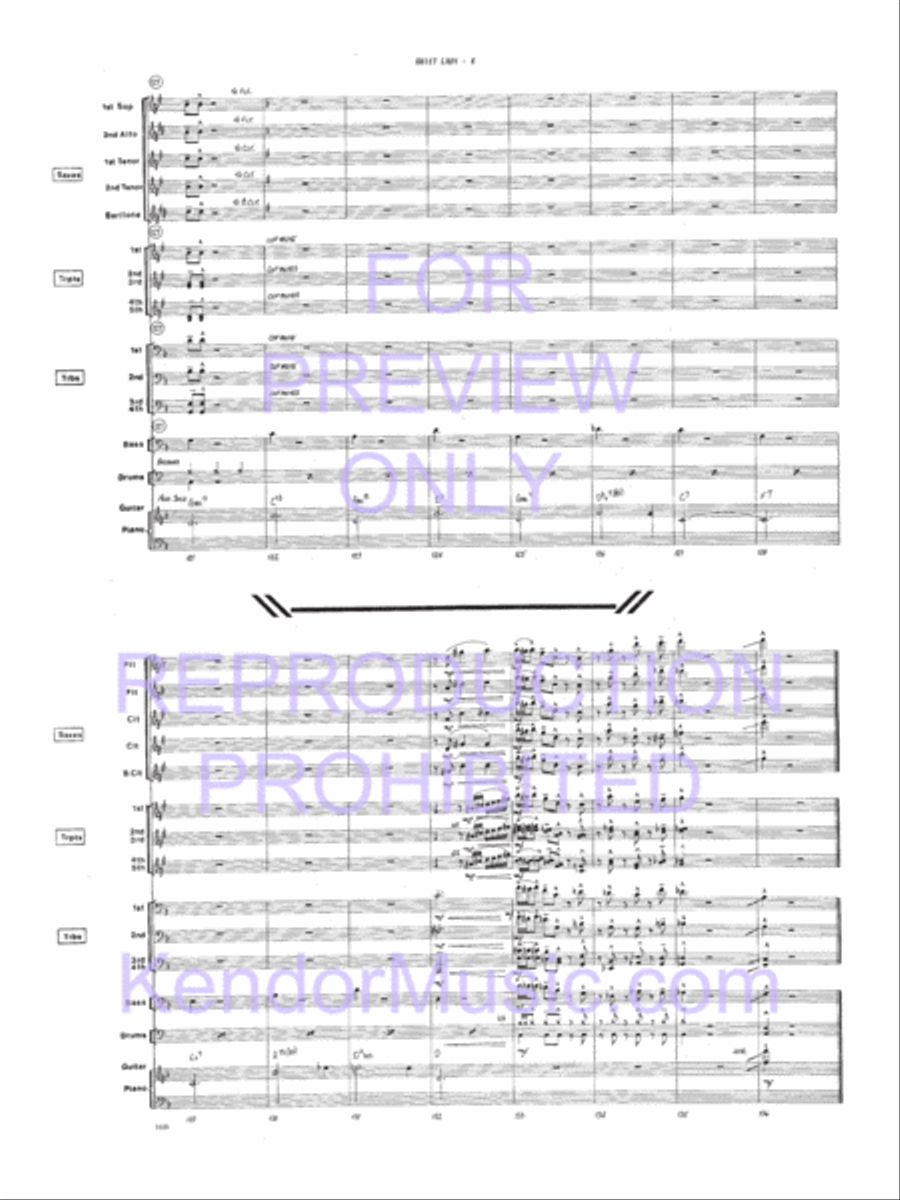 Quiet Lady (Full Score) Jazz Ensemble scores gallery preview page 9