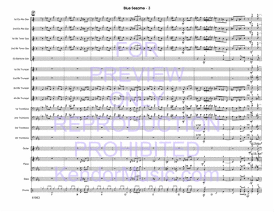 Blue Sesame Blue Sesame Jazz Ensemble scores gallery preview page 4
