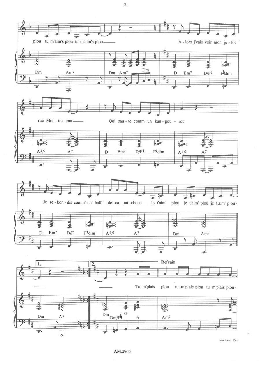 Plou Piano, Vocal scores gallery preview page 2