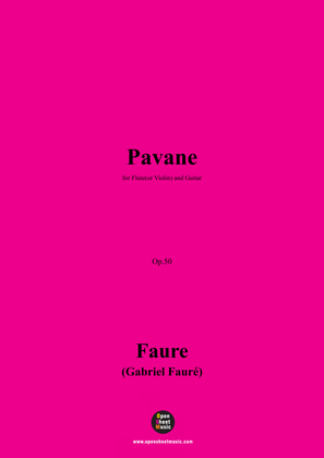 Book cover for G. Fauré-Pavane,Op.50,for Flute(or Violin) and Guitar