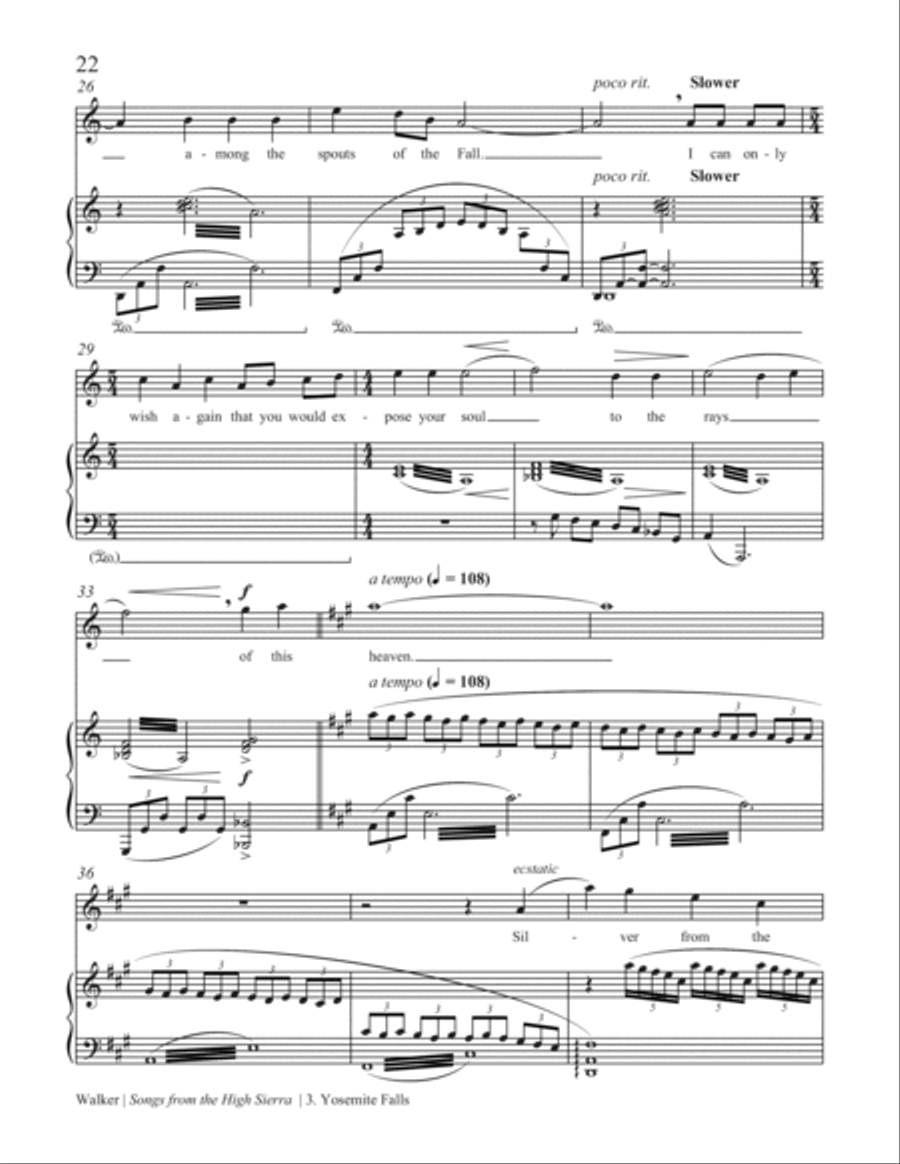 Yosemite Falls High Voice scores gallery preview page 3