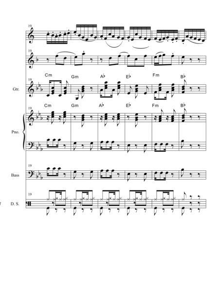 THE BACH JAZZ SONATA FROM THE 3RD MOVEMENT OF THE FLUTE/VIOLIN SONATA II IN Eb* FOR Eb & Bb INSTRUME image number null