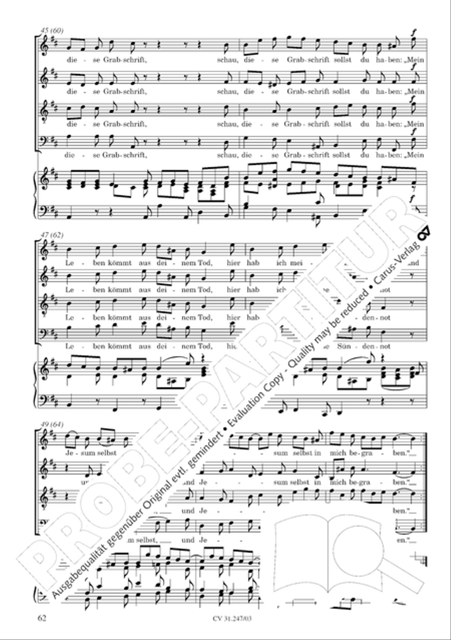 St. Mark Passion (Markus-Passion) 4-Part scores gallery preview page 63