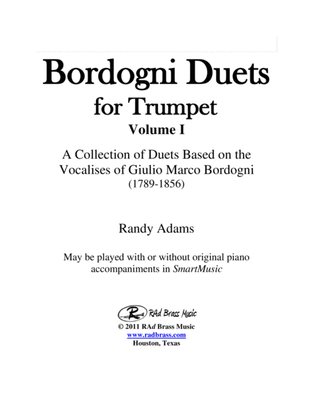 Bordogni Duets for Trumpet
