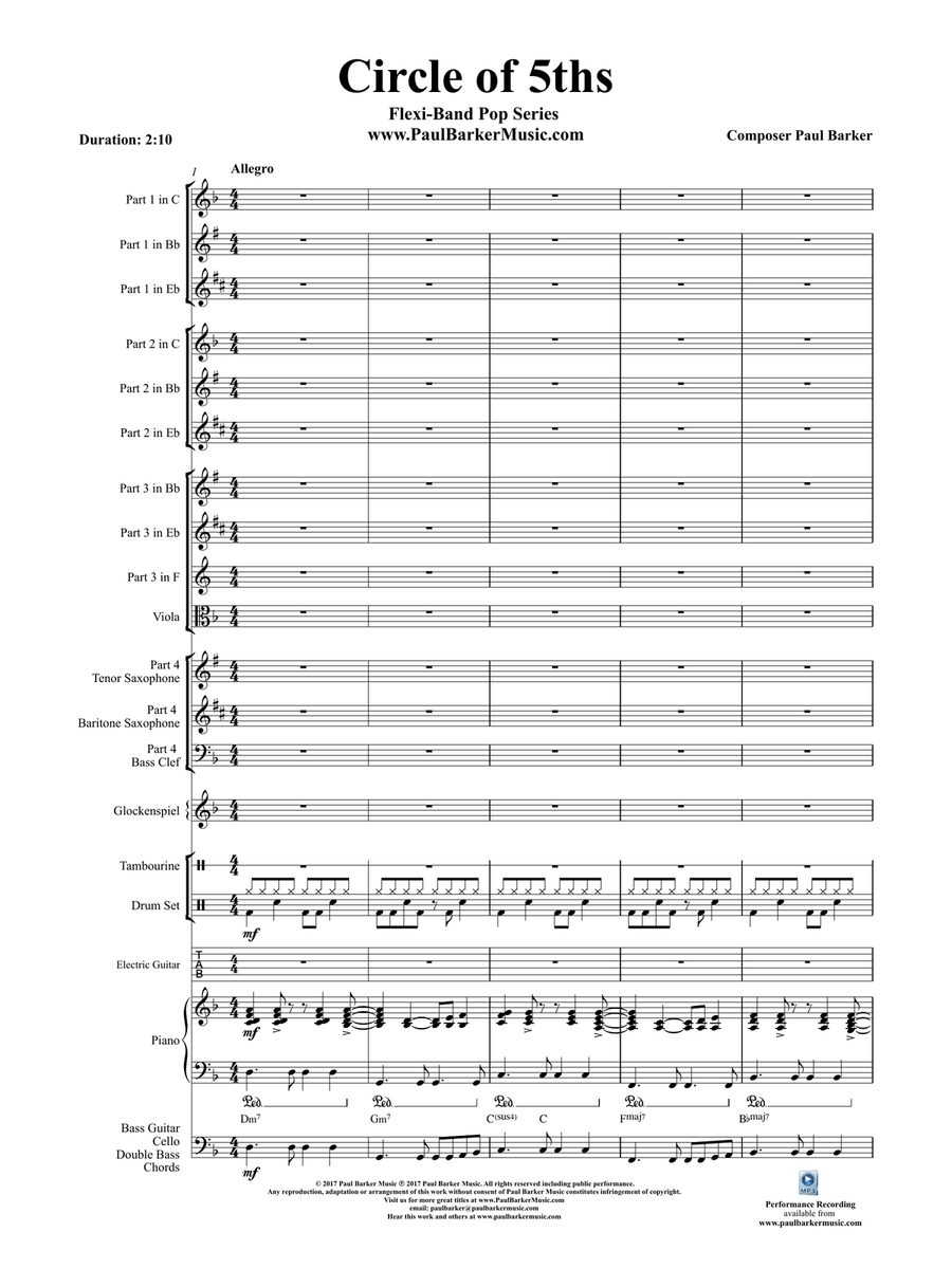 Circle of 5ths (Flexible Instrumentation) Concert Band scores gallery preview page 4