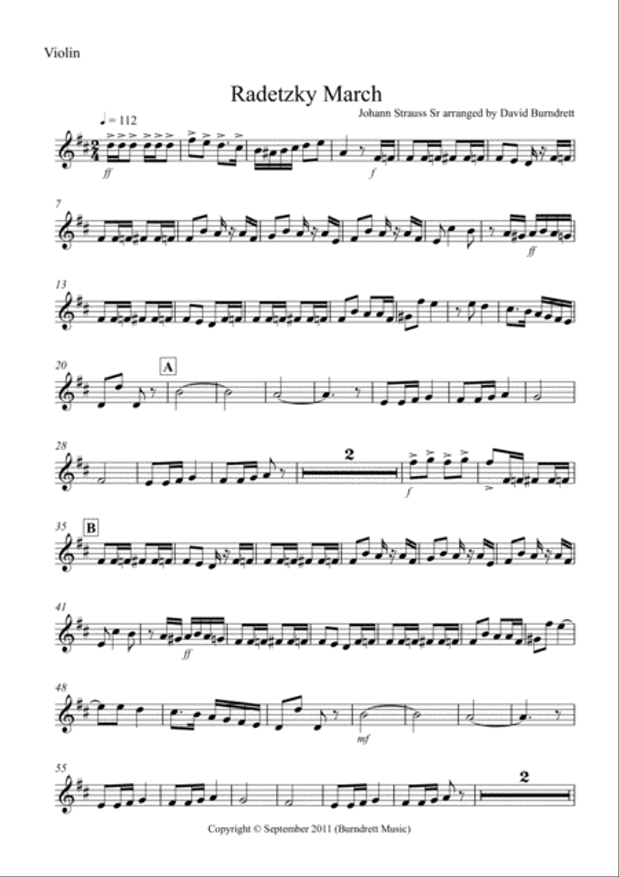 Radetzky March for String Trio String Trio scores gallery preview page 4