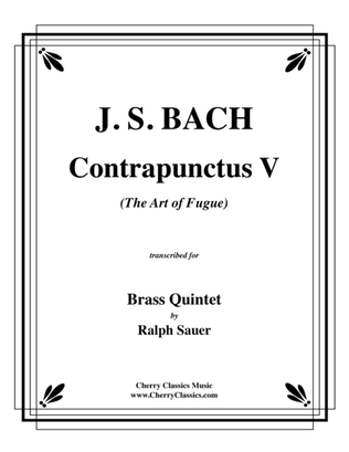 Book cover for Contrapunctus V from "The Art of Fugue" for Brass Quintet