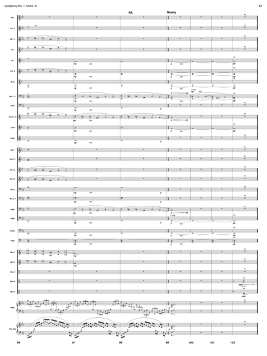 New Day Rising (Symphony 1, New Day Rising, Mvt. IV) Concert Band scores gallery preview page 12