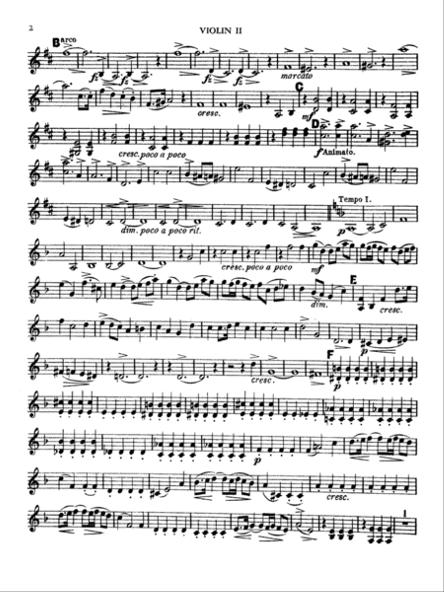 Borodin: String Quartet No. 2 in D Major String Quartet scores gallery preview page 2
