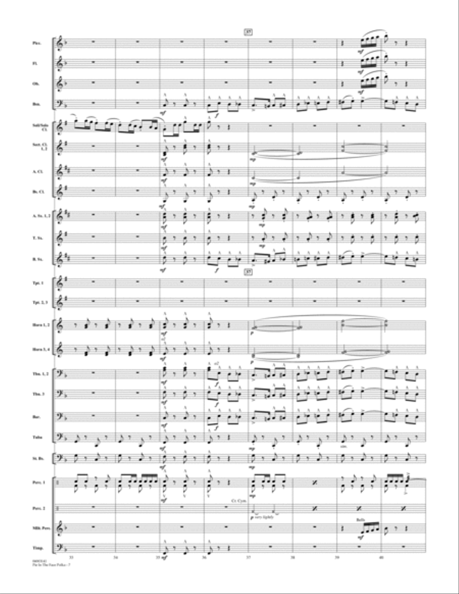 Pie In The Face Polka - Full Score Concert Band scores gallery preview page 6