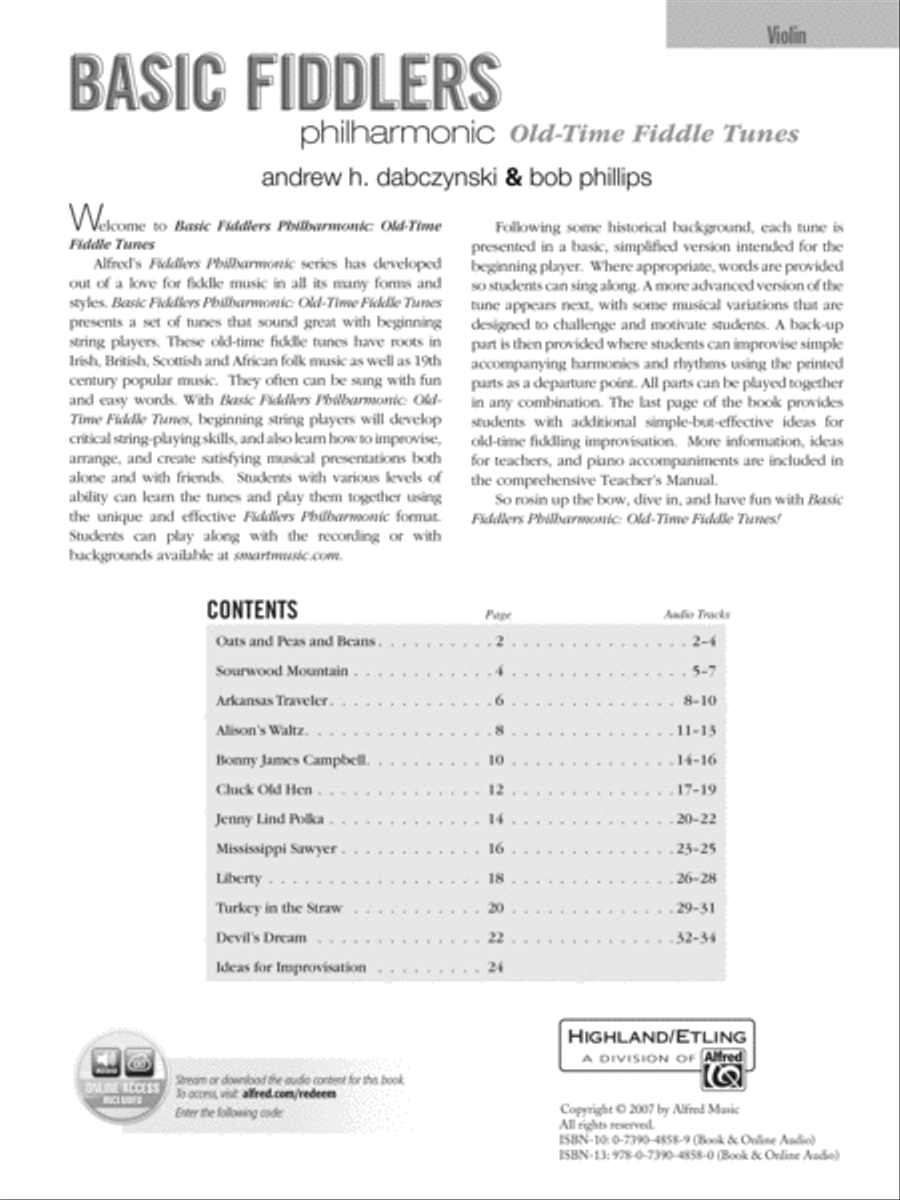 Basic Fiddlers Philharmonic Old-Time Fiddle Tunes String Orchestra scores gallery preview page 2
