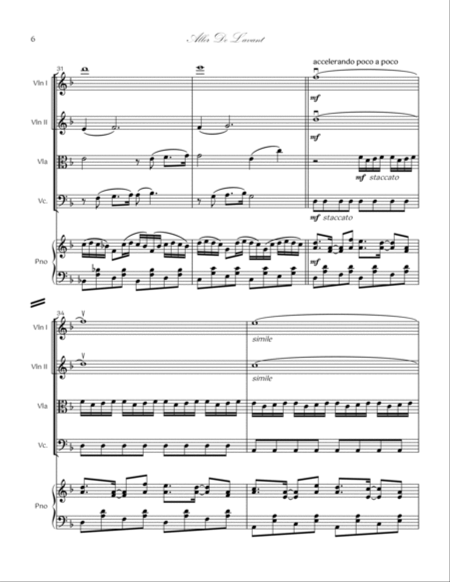 16. Aller De L'avant Piano Quintet Piano Quintet scores gallery preview page 6