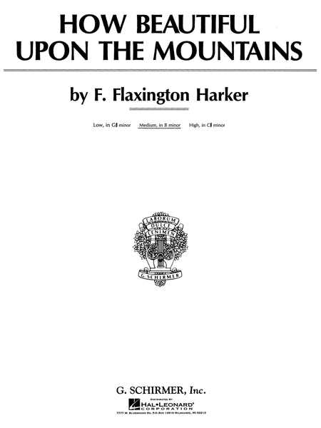 F. Flaxington Harker: How Beautiful upon the Mountains - Medium Voice