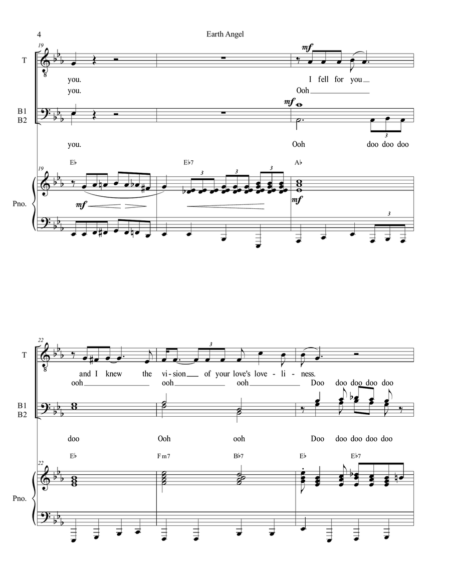 Earth Angel 3-Part scores gallery preview page 4