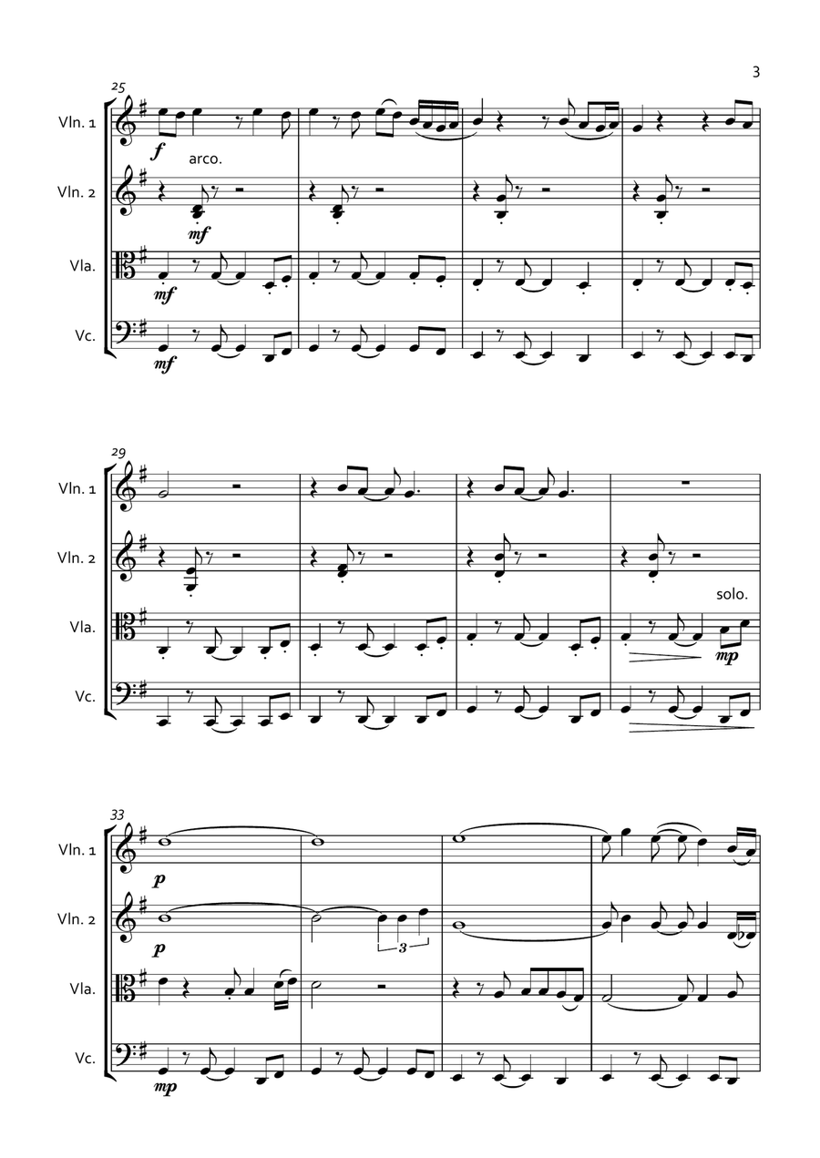 Stand By Me String Quartet scores gallery preview page 3