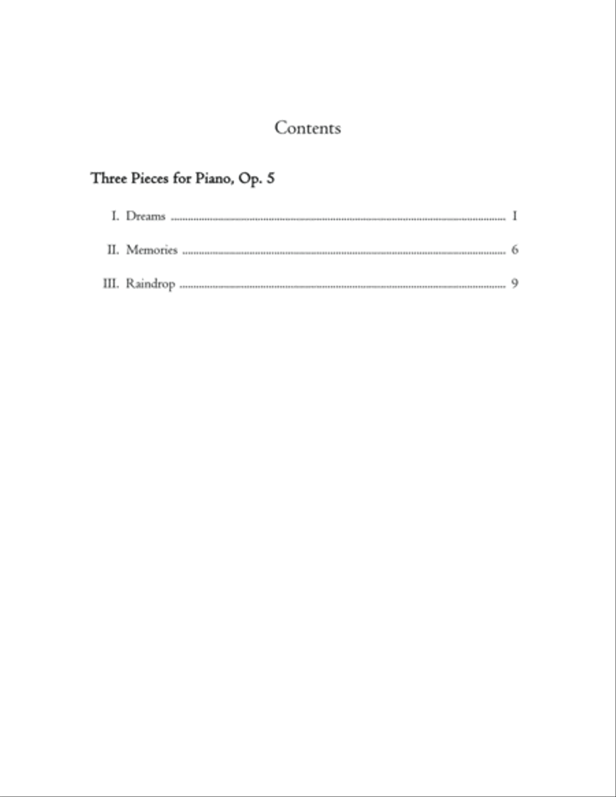Three Pieces for Piano, Op. 5 Piano Solo scores gallery preview page 5