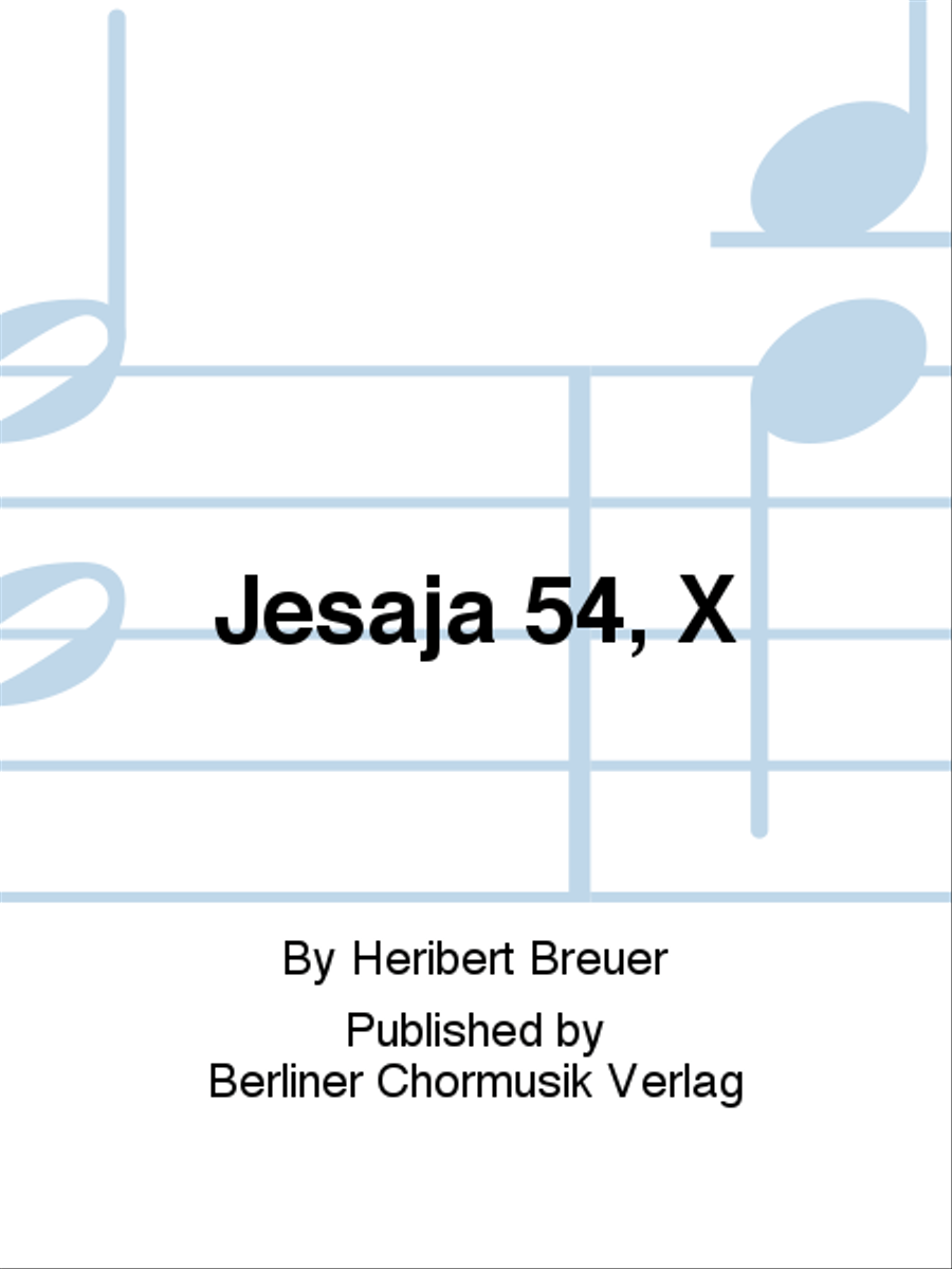 Jesaja 54, X Jesaja 54, X 4-Part scores gallery preview page 1
