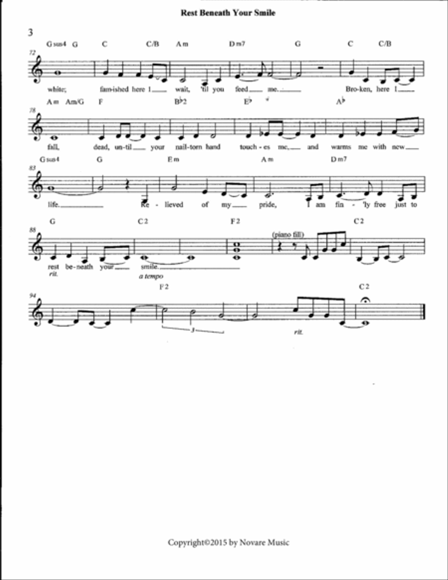 Rest Beneath Your Smile Small Ensemble scores gallery preview page 4