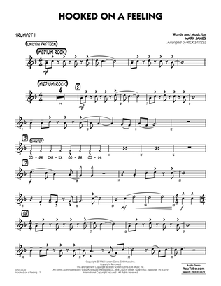 Book cover for Hooked On A Feeling (arr. Rick Stitzel) - Trumpet 1
