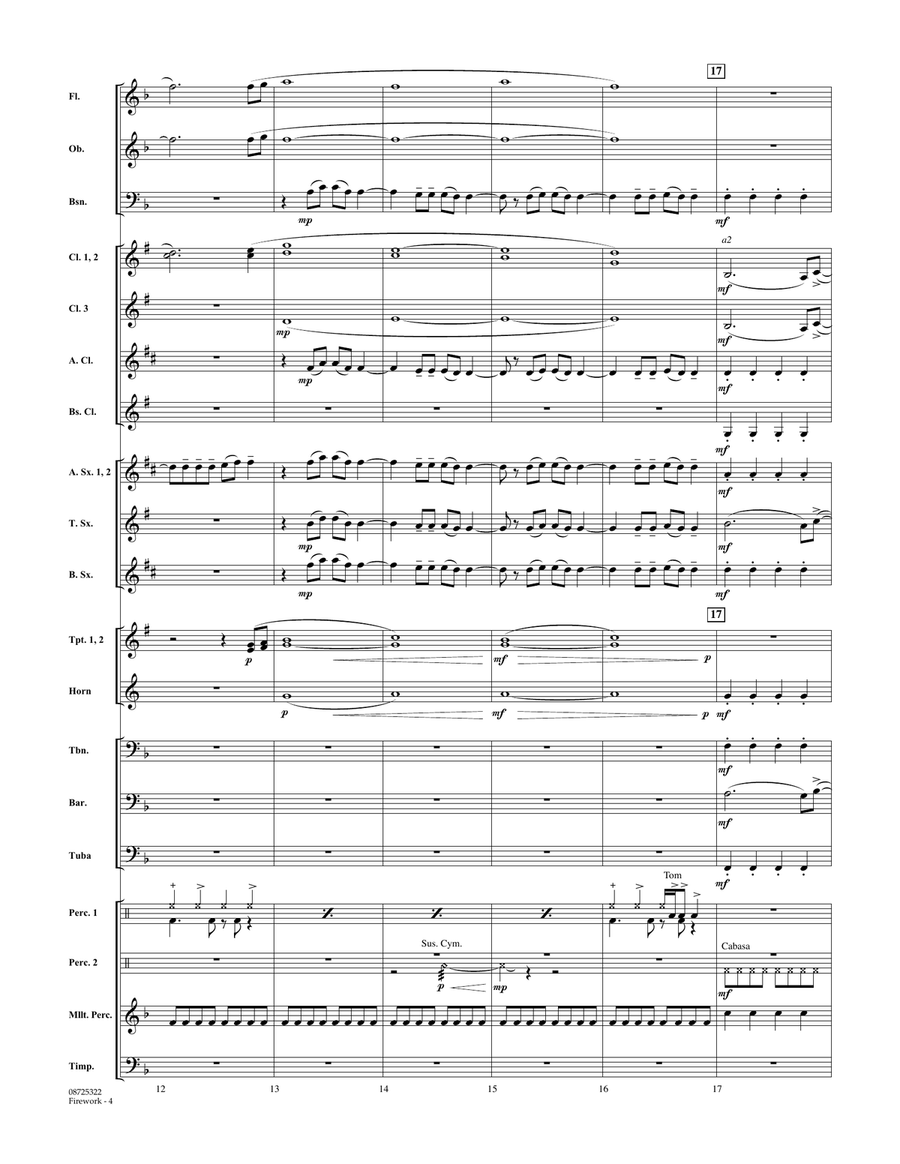 Firework - Conductor Score (Full Score) Concert Band scores gallery preview page 4