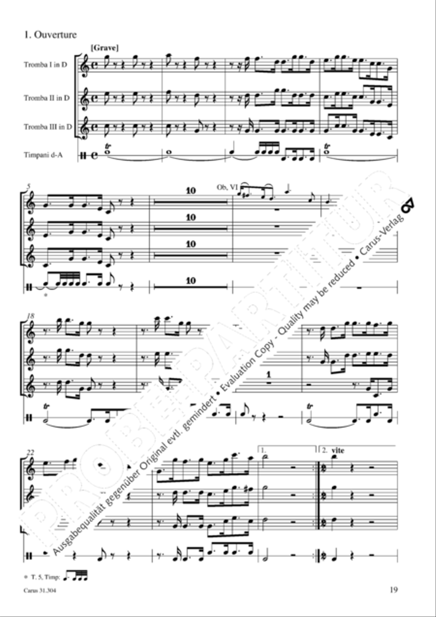 Bach for Brass 4: Works for orchestra Collection / Songbook scores gallery preview page 20