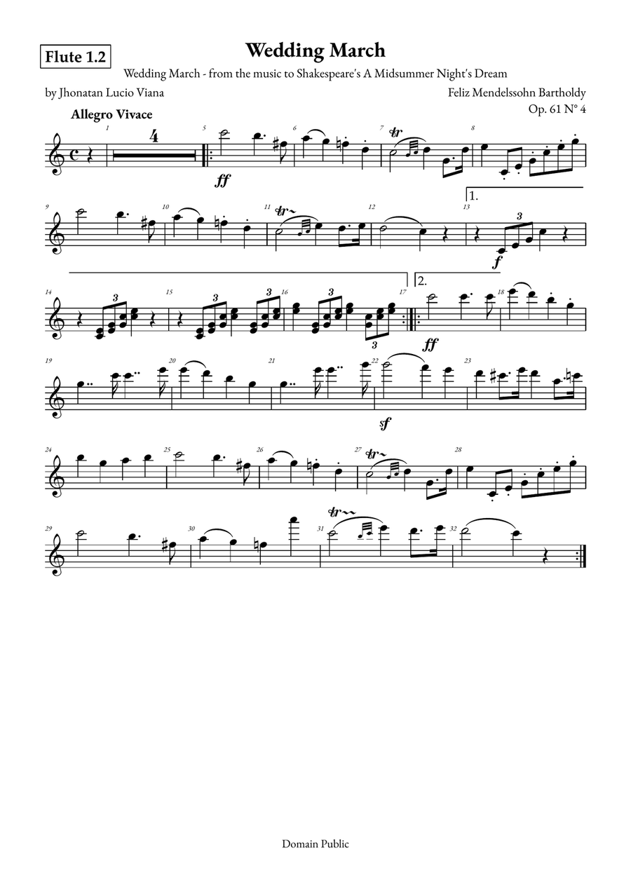 Wedding March Full Orchestra scores gallery preview page 5