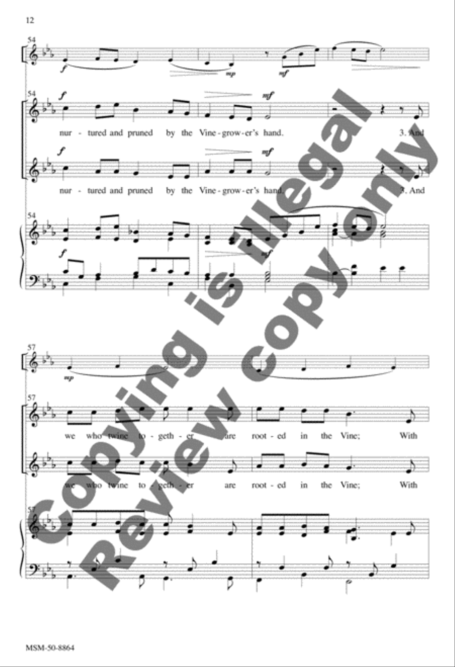 Christ Is the Vine 2-Part scores gallery preview page 12