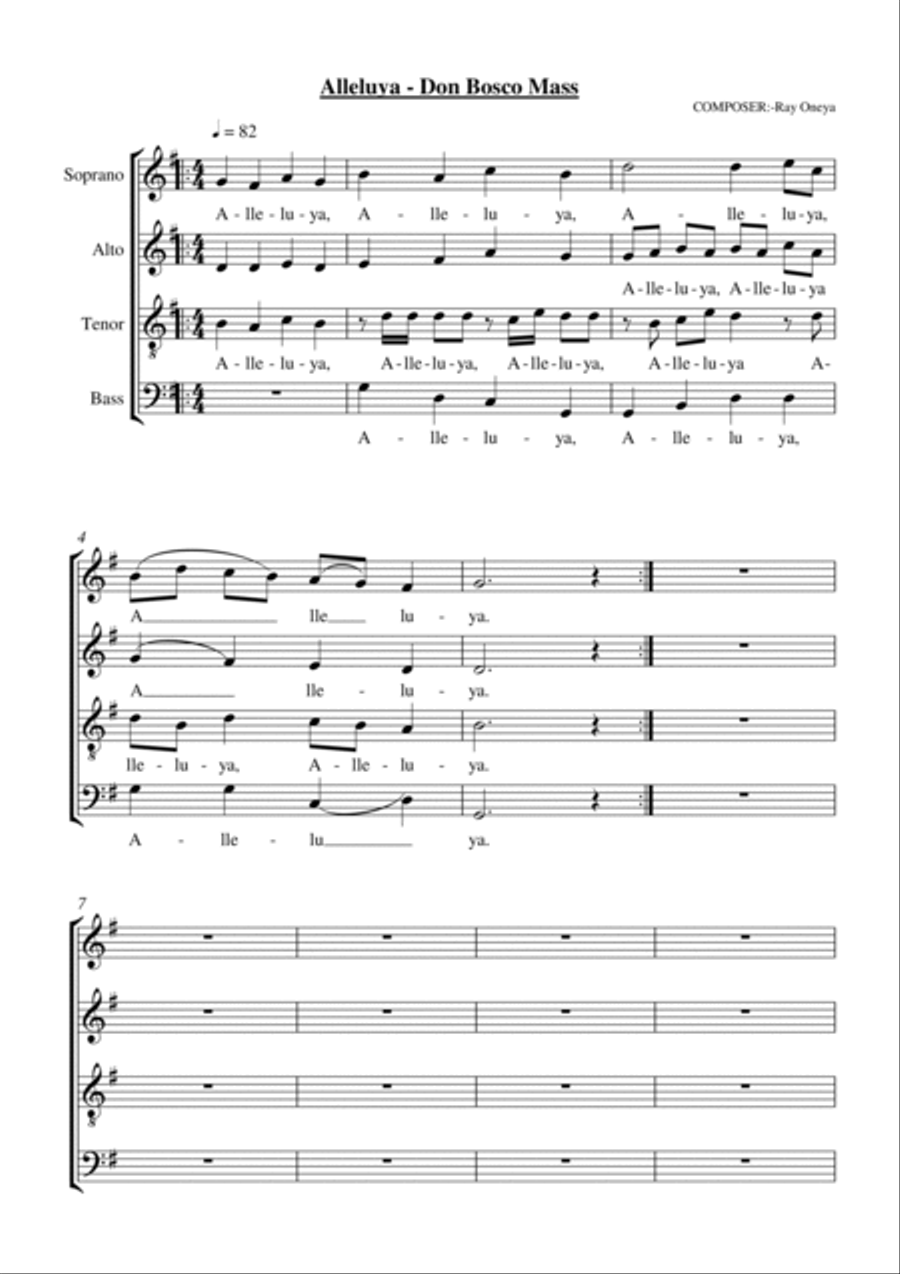 St. Don Bosco Mass St. Don Bosco Mass 4-Part scores gallery preview page 5