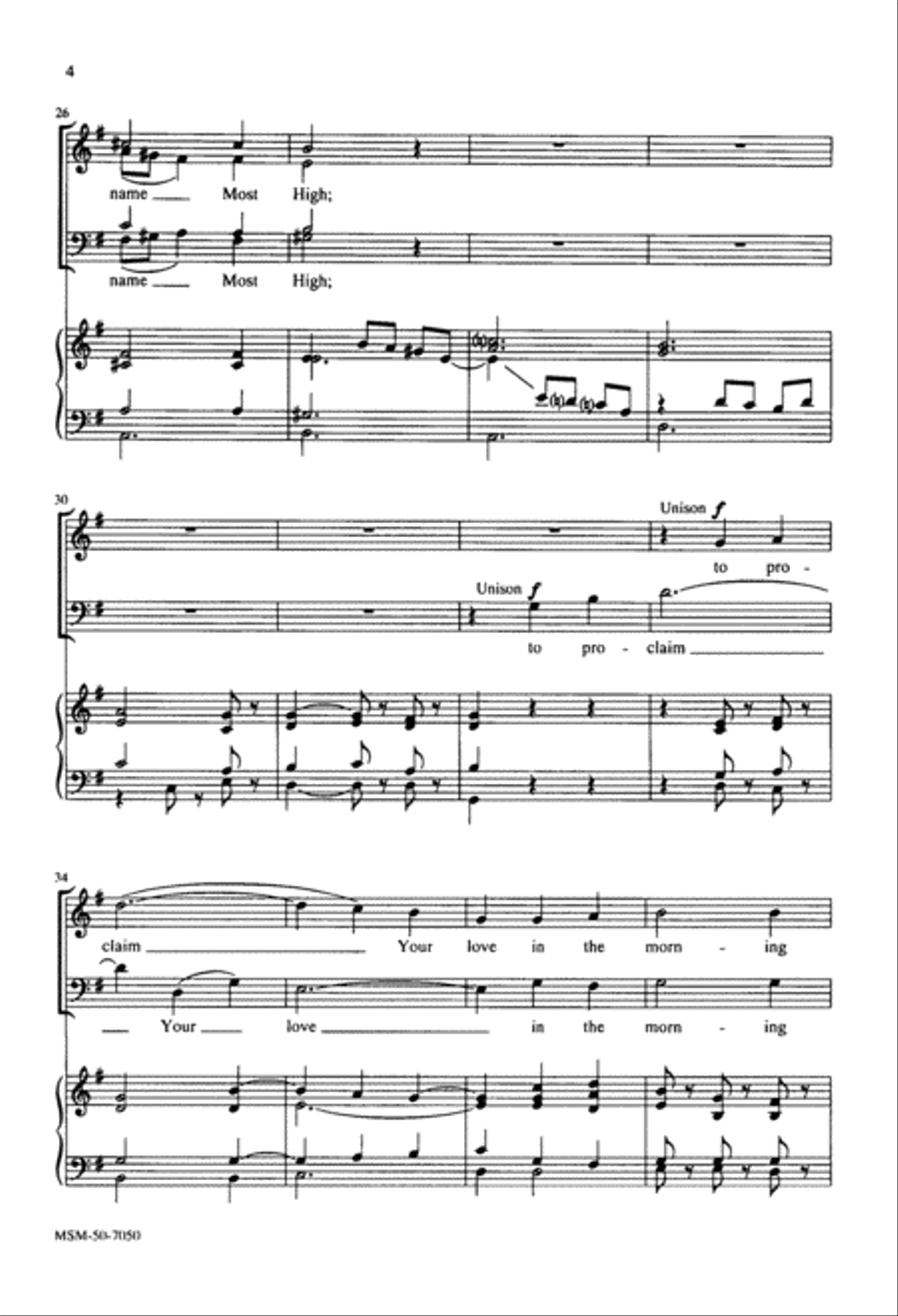 It Is Good to Give Thanks 4-Part scores gallery preview page 4
