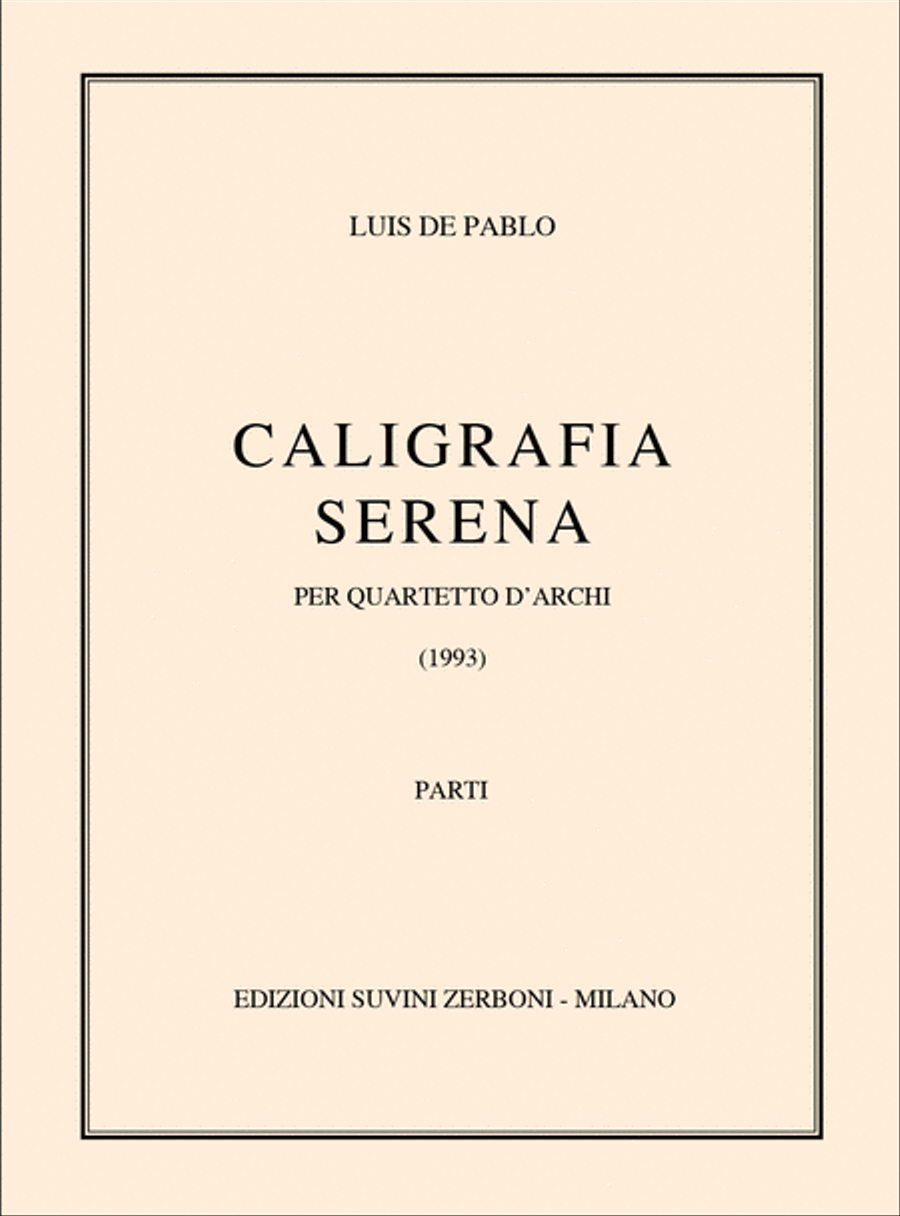 Caligrafia Serena String Quartet scores gallery preview page 1