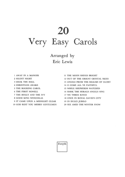 20 Very Easy Carols