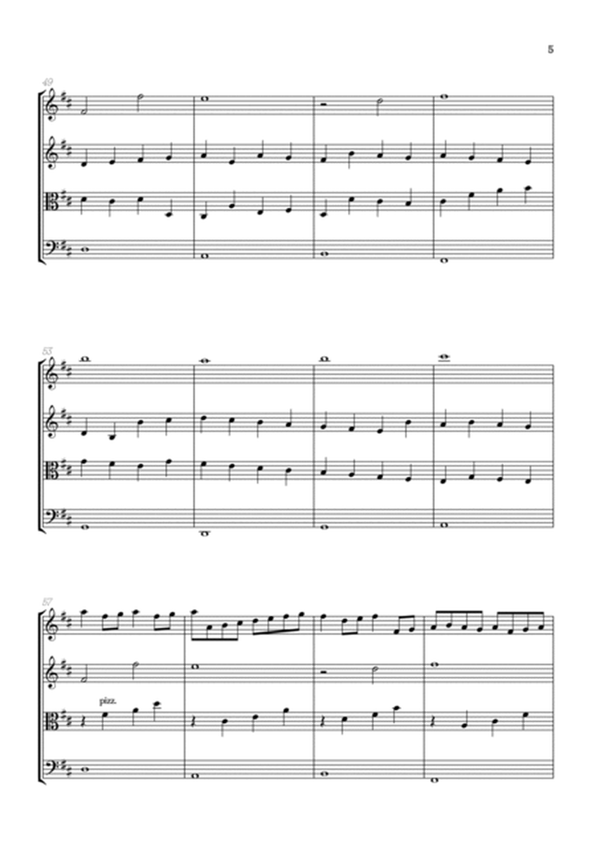 Pachelbel Canon in D • strings quartet sheet music image number null