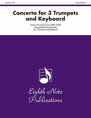 Book cover for Concerto for 3 Trumpets and Keyboard