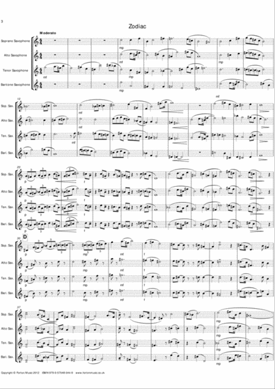 Fortunes Saxophone Quartet scores gallery preview page 4