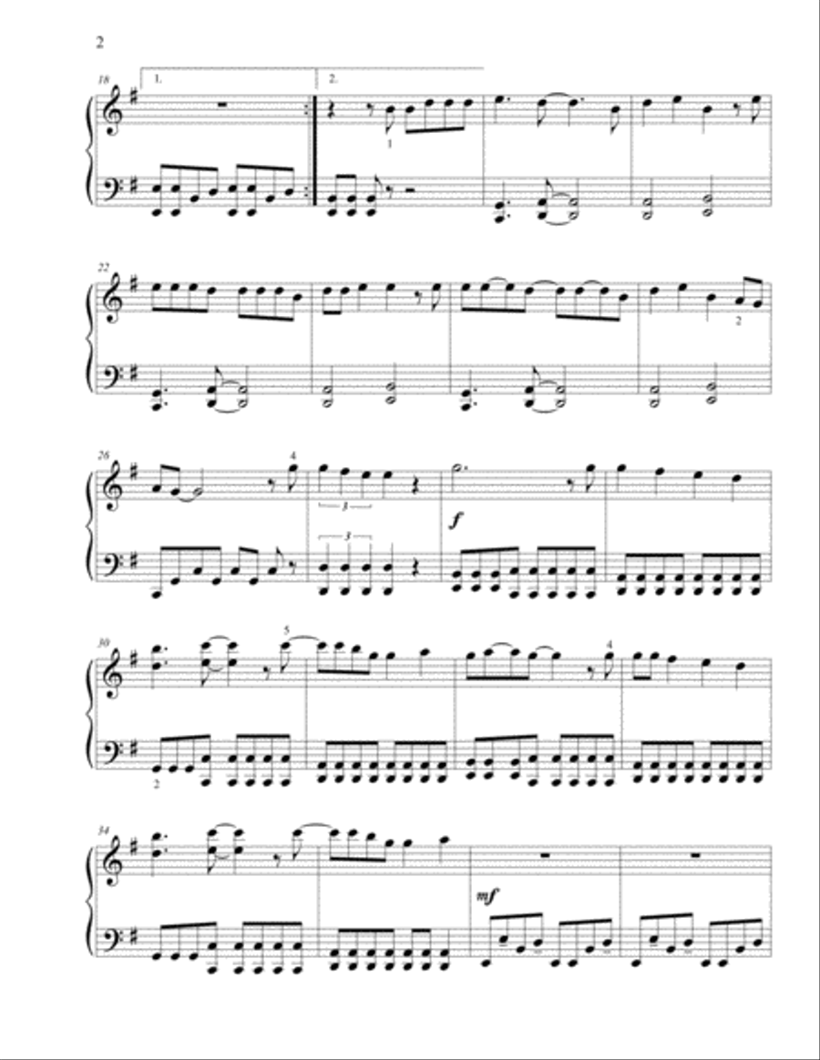 Livin' On A Prayer Piano Solo scores gallery preview page 3