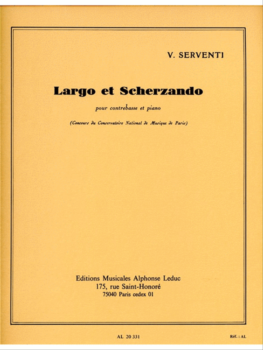 Largo et Scherzando Double Bass scores gallery preview page 1