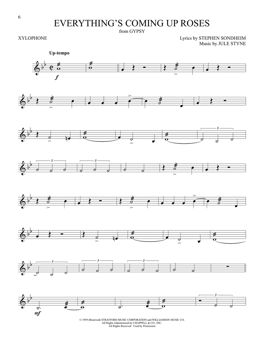 Everything's Coming Up Roses (from Gypsy) Percussion scores gallery preview page 1