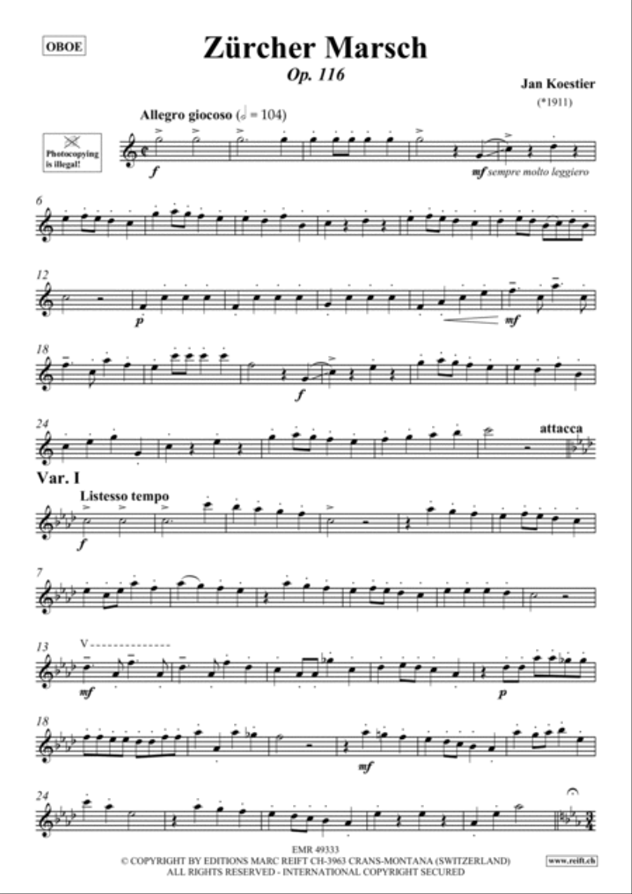 Zurcher Marsch Piano Accompaniment scores gallery preview page 2