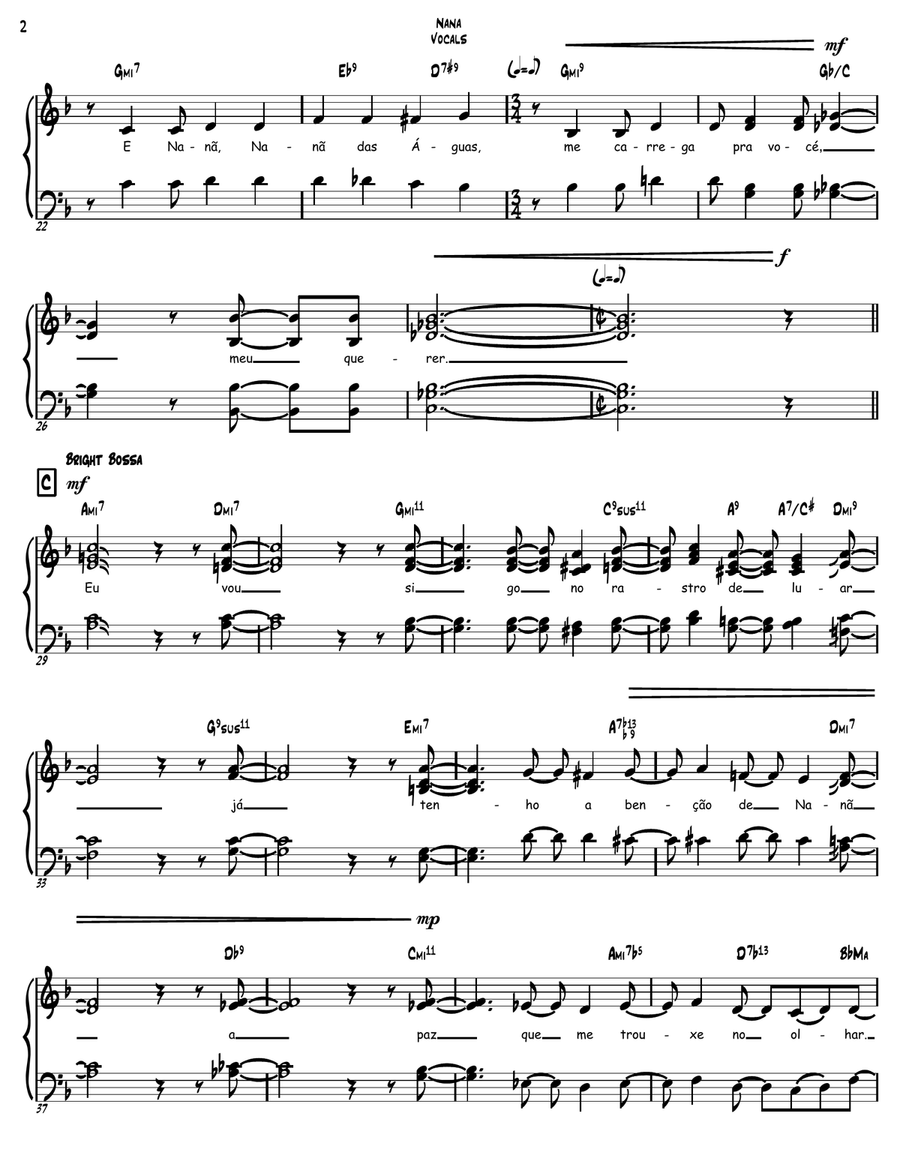 Nana Das Aguas Divisi scores gallery preview page 2