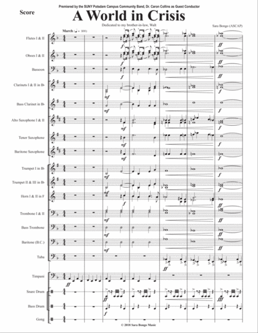 A World in Crisis Concert Band scores gallery preview page 3