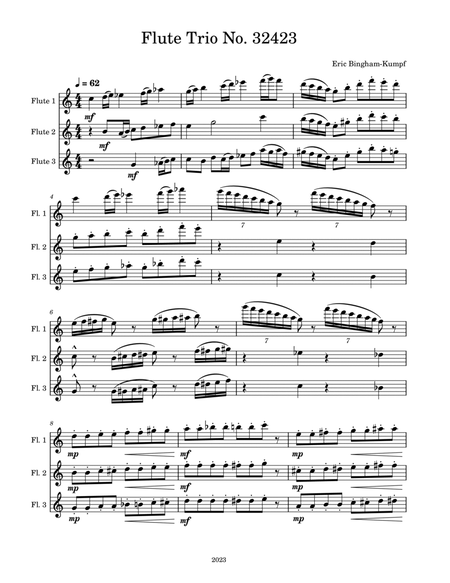 Flute Trio No. 32423 image number null