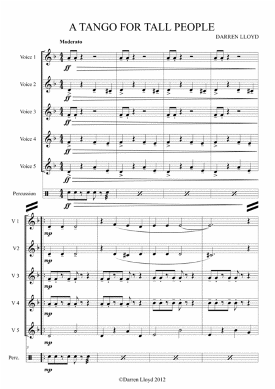 A Tango for tall people - Flexible band Concert Band scores gallery preview page 1