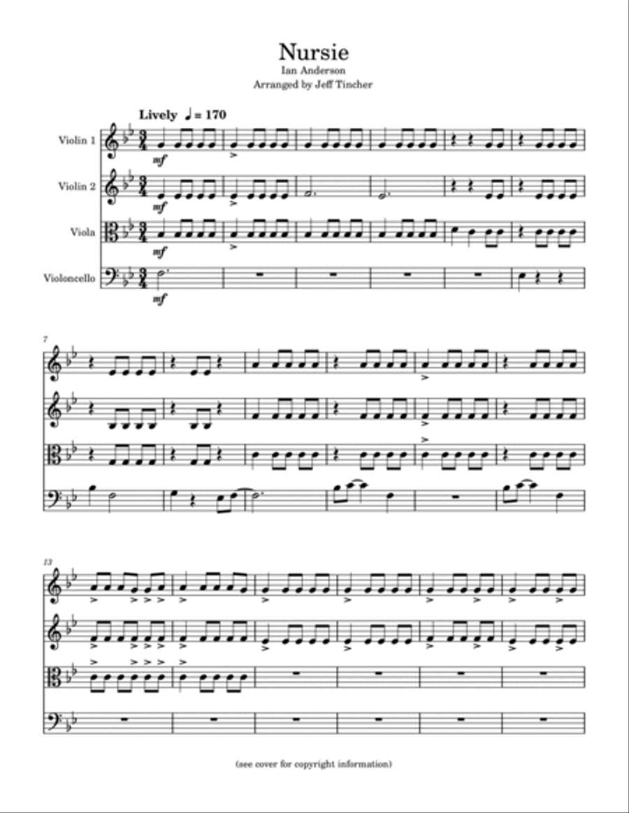 Nursie Nursie String Quartet scores gallery preview page 2
