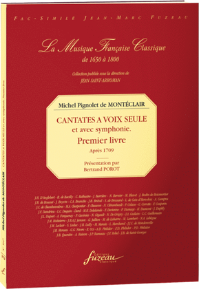 Book cover for French cantatas for solo voice and with symphonie. Book I - after 1709