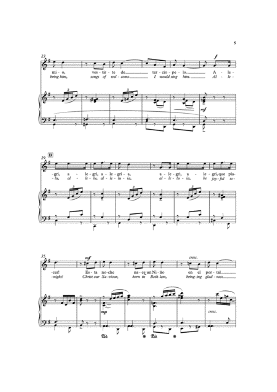 Esta noche (Be joyful tonight) 4-Part scores gallery preview page 5