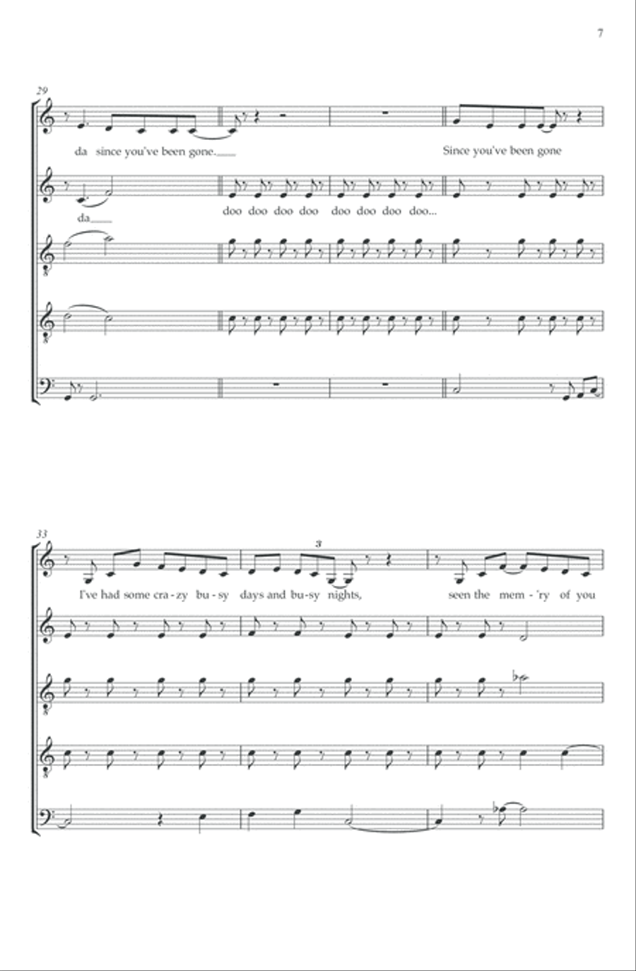 Since You've Been Gone Choir scores gallery preview page 8