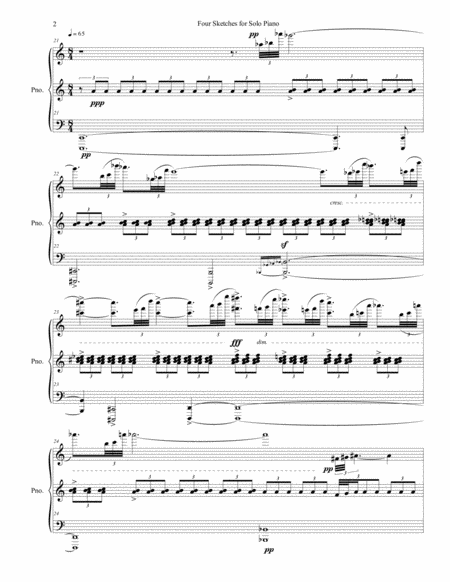 Four sketches for solo piano image number null